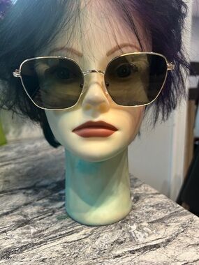 Aire Gold Frame Brown Lens Women's Fashion Sunglasses